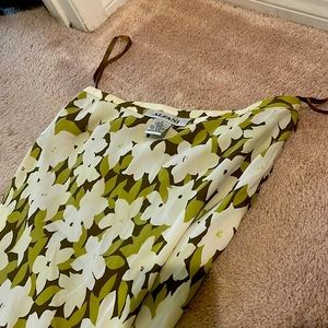 Alfani green floral print long skirt